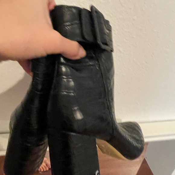 Sam Edelman hardee boots size 8 black croc excellent - Picture 3 of 3